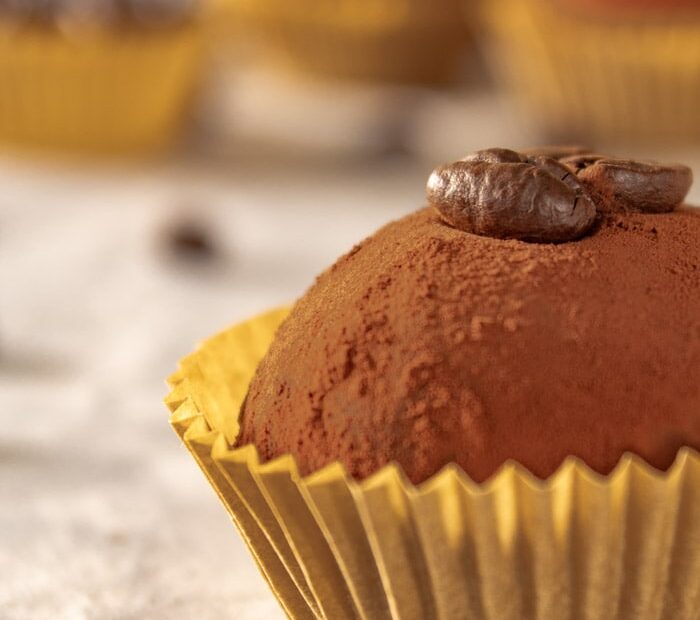 Coffee brigadeiro truffles