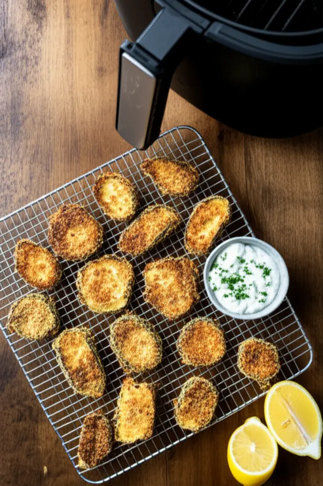 Receita passo a passo Abobrinha empanada crocante na Airfryer com variações