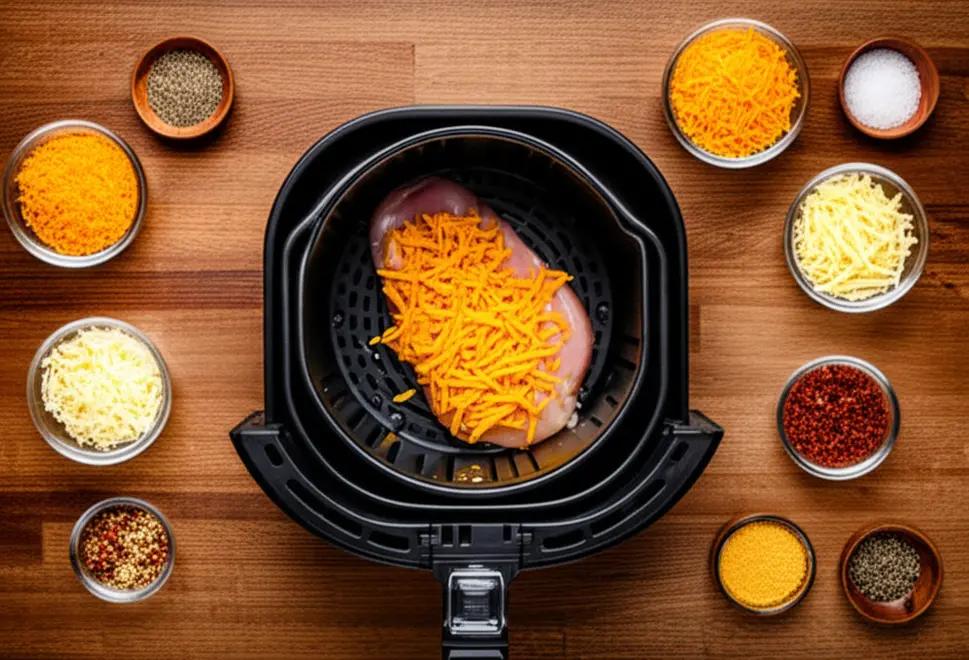 Por que o frango aos 3 ou 4 queijos na Airfryer dá tão certo