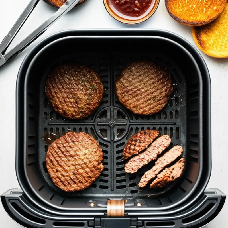 Receita passo a passo para hambúrguer de porco na airfryer