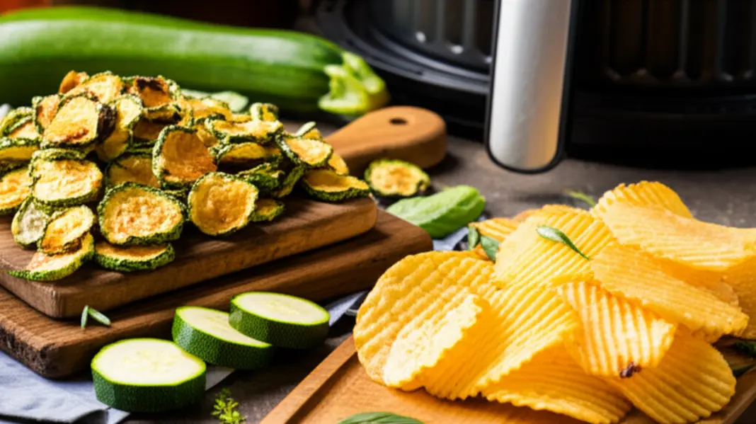 Por que optar por chips de abobrinha na air fryer