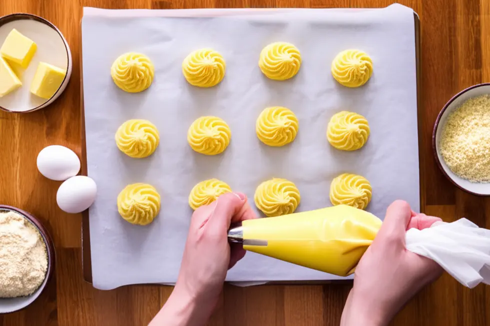 Receita passo a passo de batatas duchesse na Air Fryer com tempos e medidas