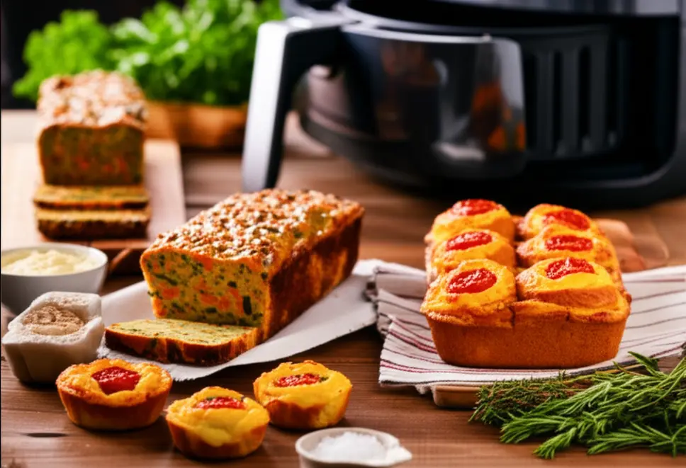 Receitas práticas de Bolo salgado na Airfryer para a semana