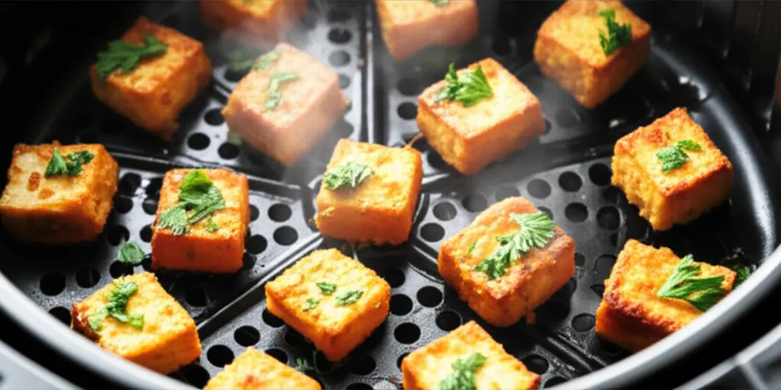 Receita Fácil de Tofu Frito na Airfryer Passo a Passo