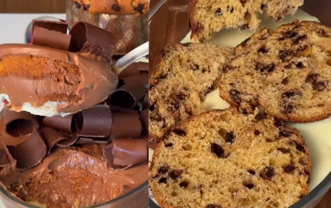 Camadas de Chocotone, Creme e Chocolate: O Pavê de Chocotone Que Derrete na Colher e Todo Mundo Quer Saber Como Fiz 1 Camadas de Chocotone, Creme e Chocolate: O Pavê de Chocotone Que Derrete na Colher e Todo Mundo Quer Saber Como Fiz