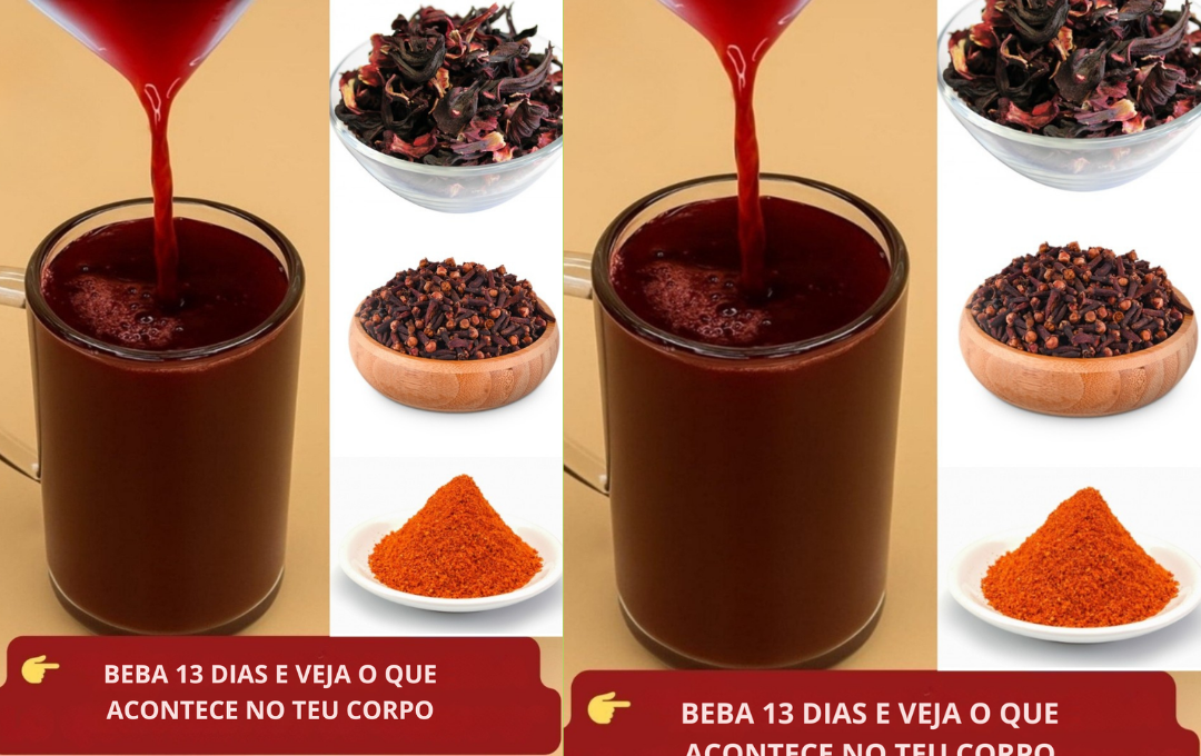 Chá Do Caroço De Abacate Com Hibisco E Cravo Que Apoia A Rotina De Bem-Estar