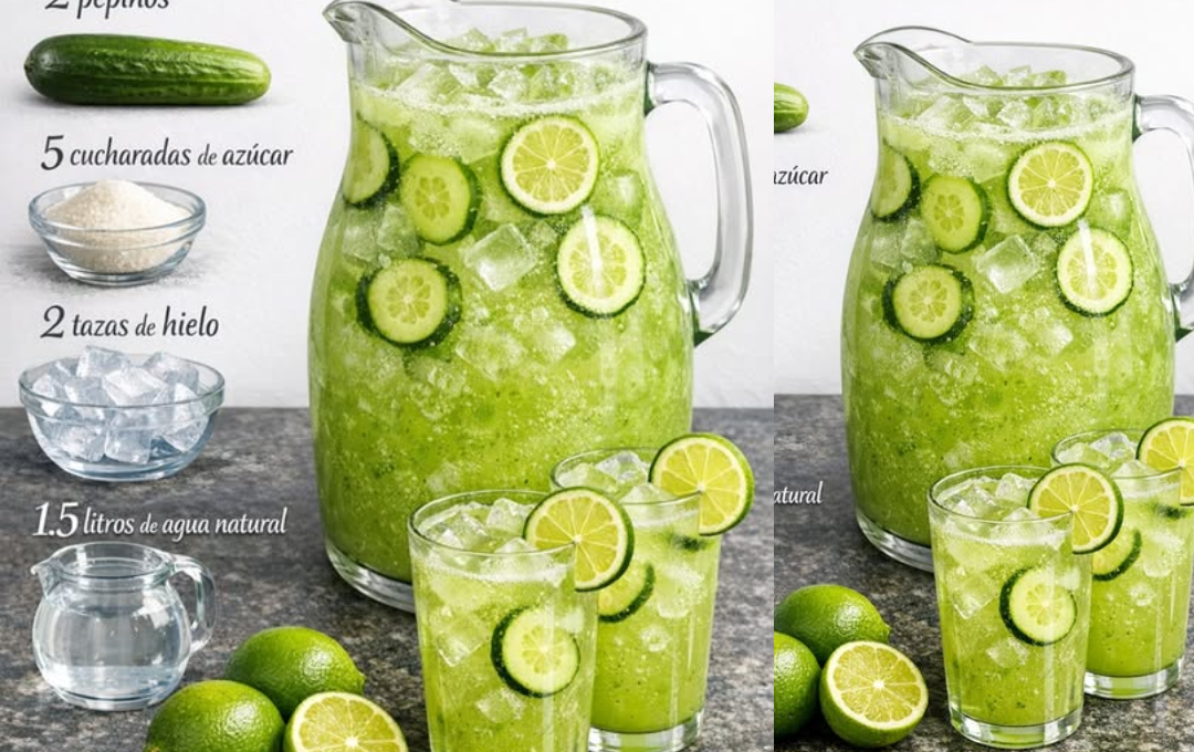 Água Fresca De Pepino Com Limão Extremamente Refrescante E Fácil De Fazer