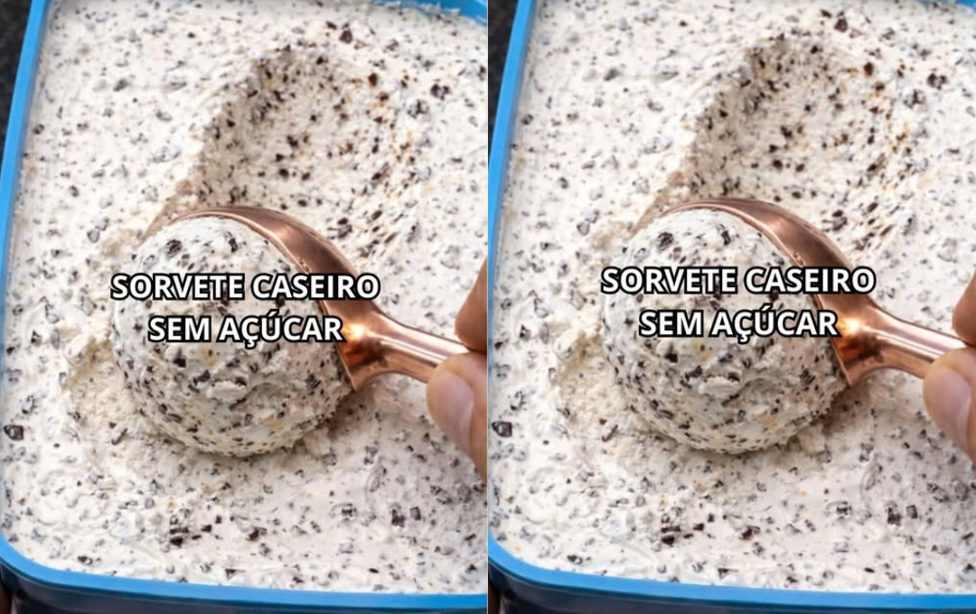 Sorvete De Flocos Caseiro Sem Açúcar Super Cremoso Que Parece De Sorveteria