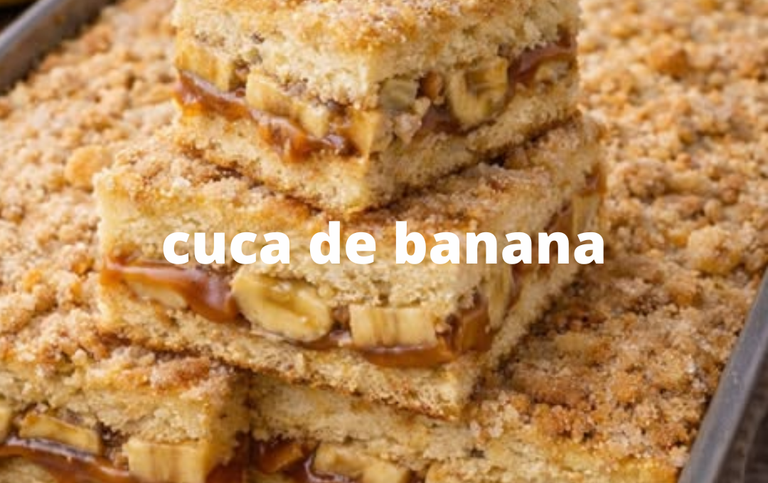 Cuca De Banana Com Doce De Leite Super Crocante Por Cima E Molhadinha Por Dentro Que Derrete Na Boca